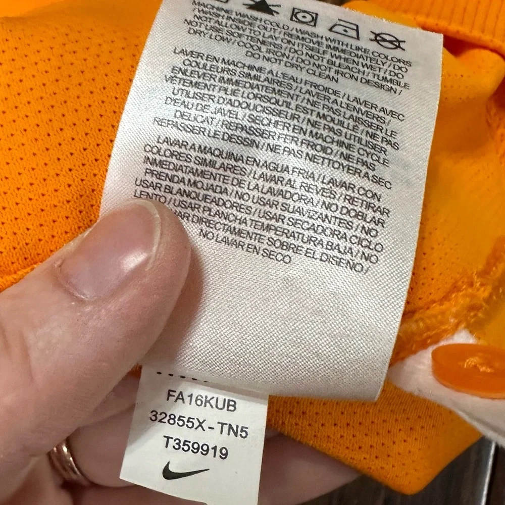 Nike Dri Fit Tennessee Vols Polo Large Orange Embroidered T Collegiate
